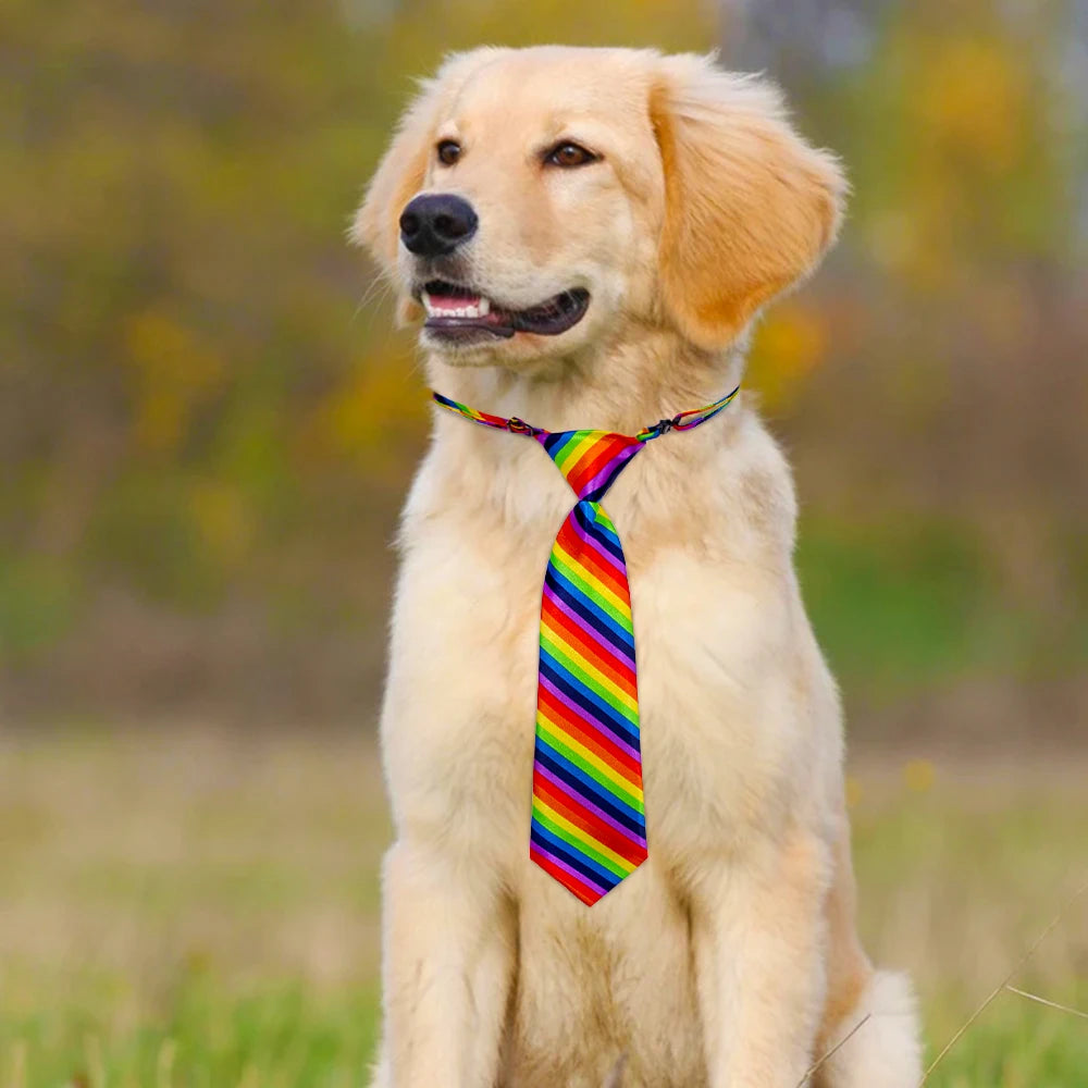 20pcs Large Dog Accessories Dog Tie Strip Style Dog Ties Pet Supplies Middle-Large Dogs Bow Tie Dog Accessories For Large Dogs