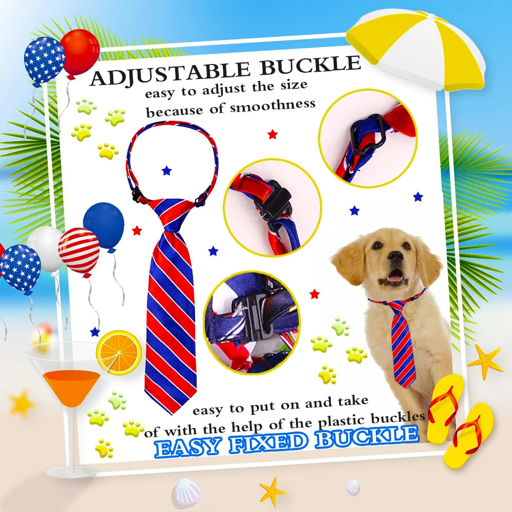 20pcs Large Dog Accessories Dog Tie Strip Style Dog Ties Pet Supplies Middle-Large Dogs Bow Tie Dog Accessories For Large Dogs