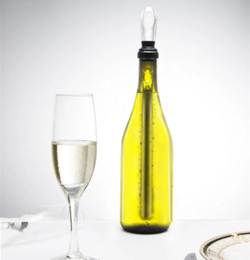 Stainless Steel Wine Pourer with Chill Rod Wine Cooler Wine Cooling Rod