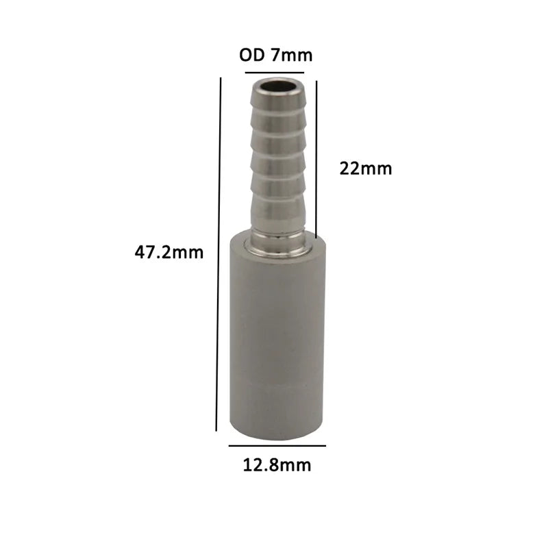 Homebrew Oxygenation Diffusion Stone With 1/4" Barb Stainless Steel Beer Carbonation Aeration Stone For Beer Wine Making