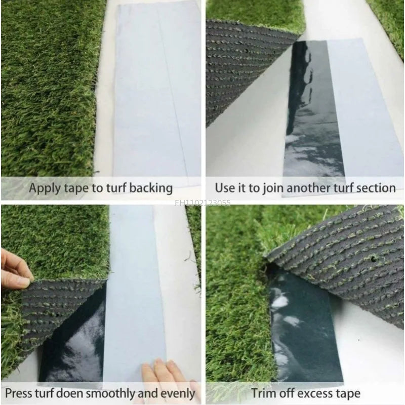 Simulation Grass Turf Tape Track And Field Self-adhesive Seam Lawn Tape Garden Carpet Connection Decorative Gardening Supplies