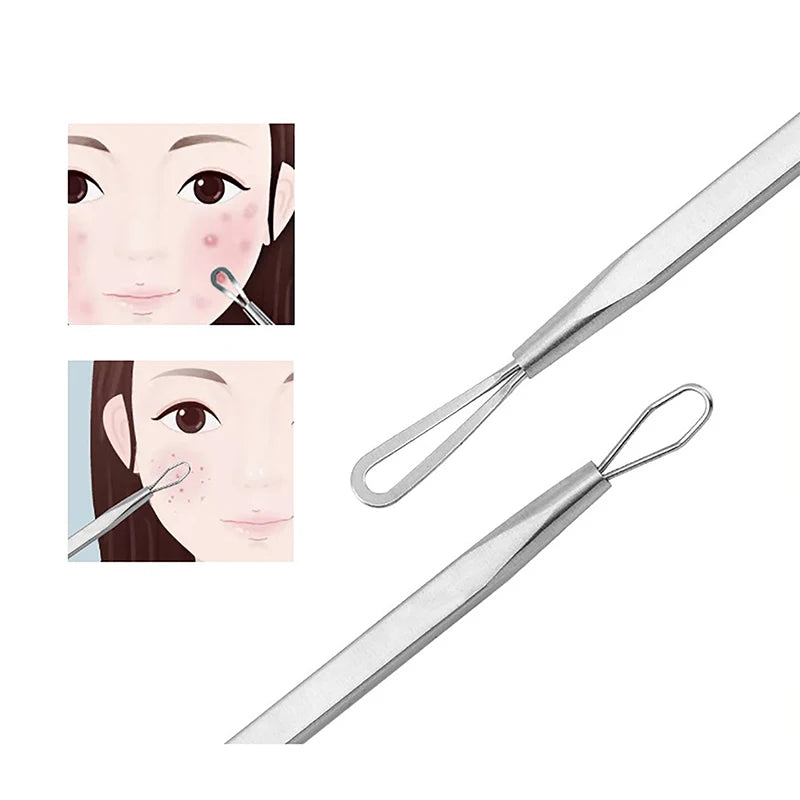 Dual Heads Acne Needle Beauty Skin Care Tool Blackhead Blemish Squeeze Pimple Extractor Remover Spot Cleaner