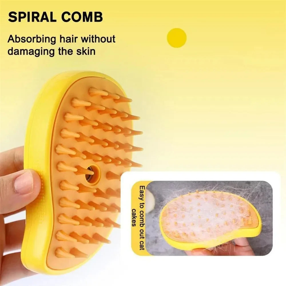 Electric Sprayer Massage Pet Grooming Tool Dog Cat Steamy Brush Steam Brush Shedding 3 in 1 Electric Sprays Massage Combs