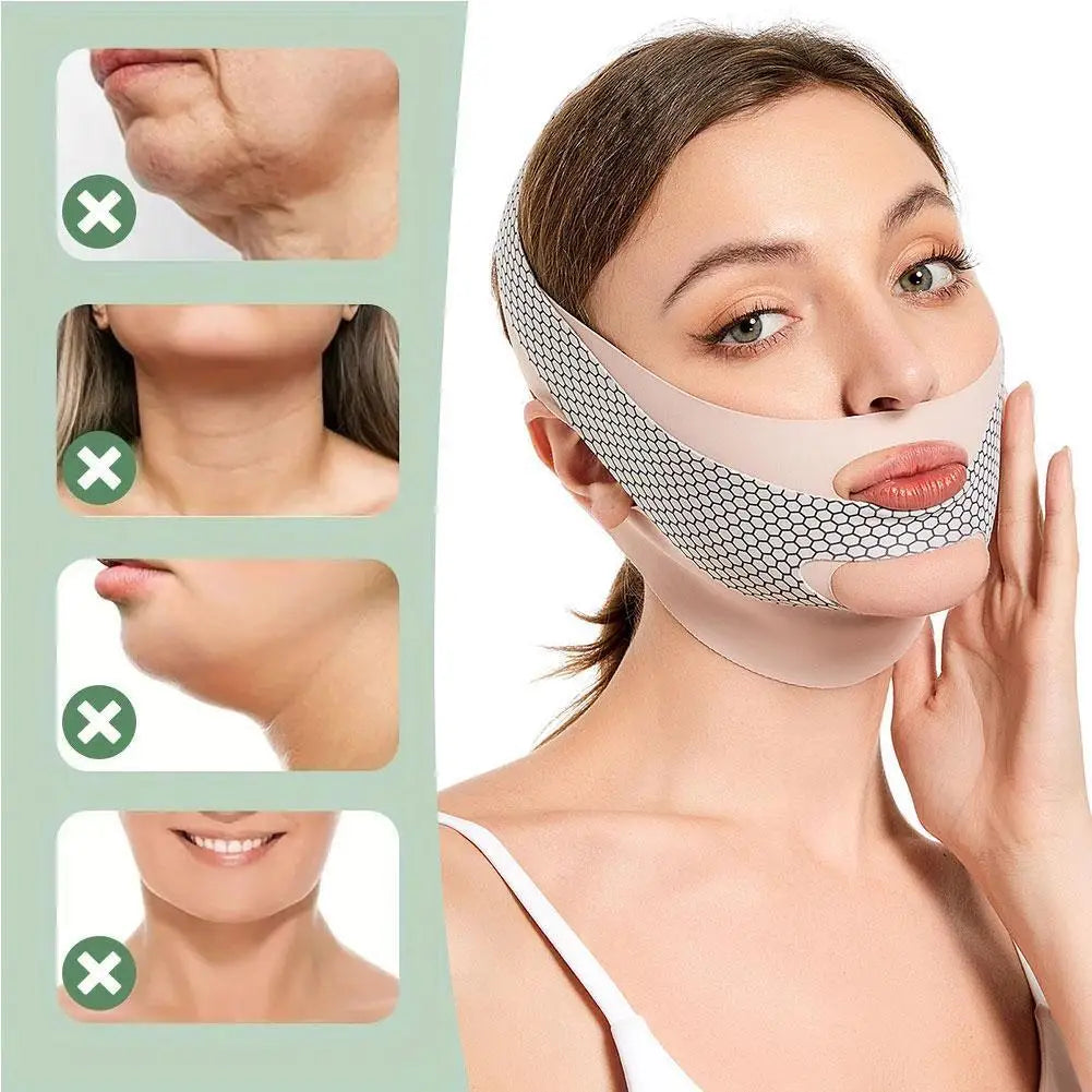 Reusable Face Slimming Bandage V Line Face Shaper Women Chin Cheek Lift Up Belt Facial Massage Strap Face Skin Care Beauty Tools