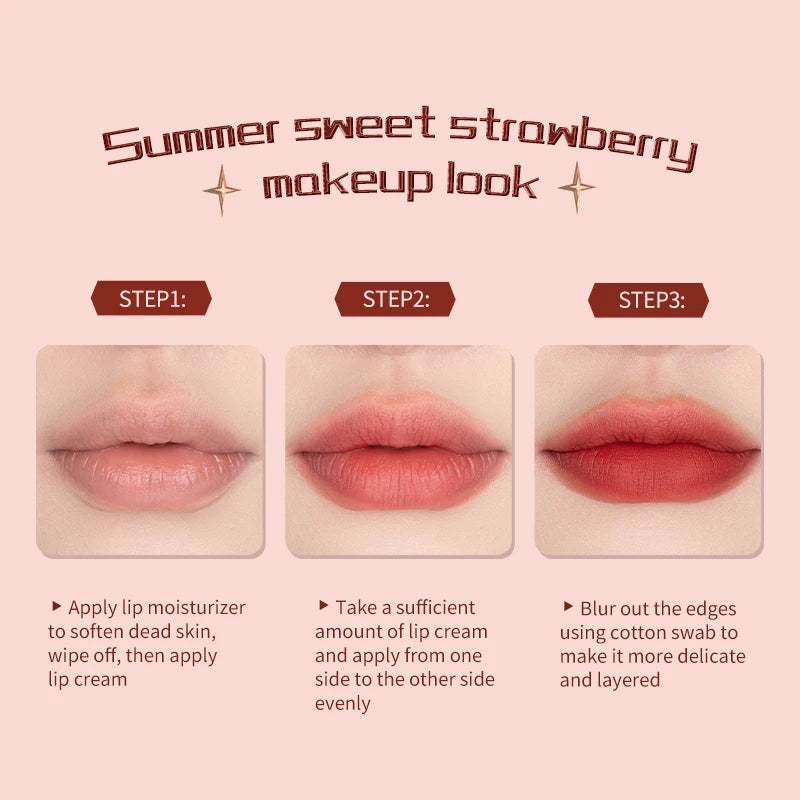 Cosmetics Flower Knows Strawberry Rococo Series Cloud Lip Cream Lipsticks Beauty Glazed Mirror Lip Gloss Delicate Lip Stick 3.5g