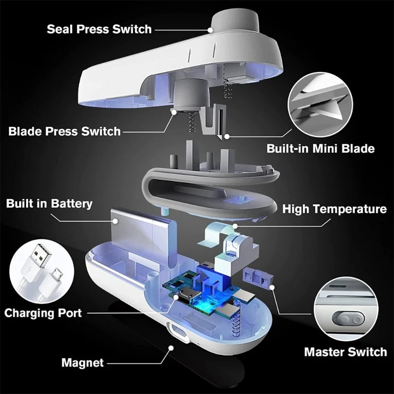 Kitchen Accessories Portable Foods Heat Sealing Machine Sealers Home Snack Bags Sealers ABS Material for Kitchen Bags