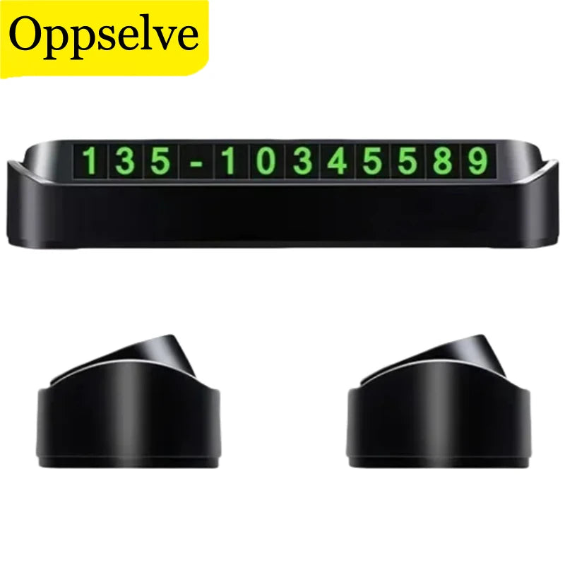 Temporary Car Parking Phone Holder Number Card Night Glowing Sign To Stop Car Accessory Must Haves Parking Gadgets Stop Car