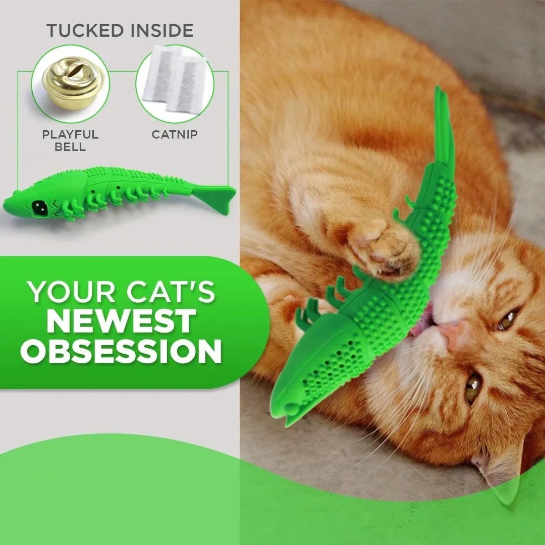 New Catnip Toys for Cats 360 Degree Teeth Cleaning Accessories Pet Toy Interactive Games Rubber Toothbursh Chew Pet Cat Supplies