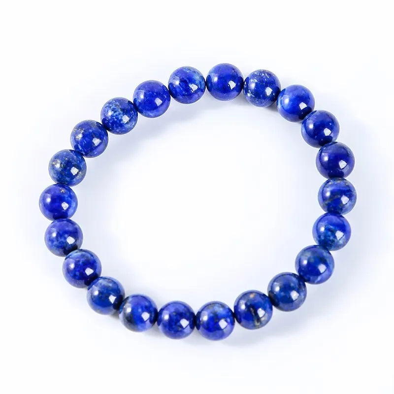 JD Natural Stone Lapis Lazuli Beads Bracelets Women Men Original Energy Meditation Healing Blue Stone Yoga Wristband Jewelry