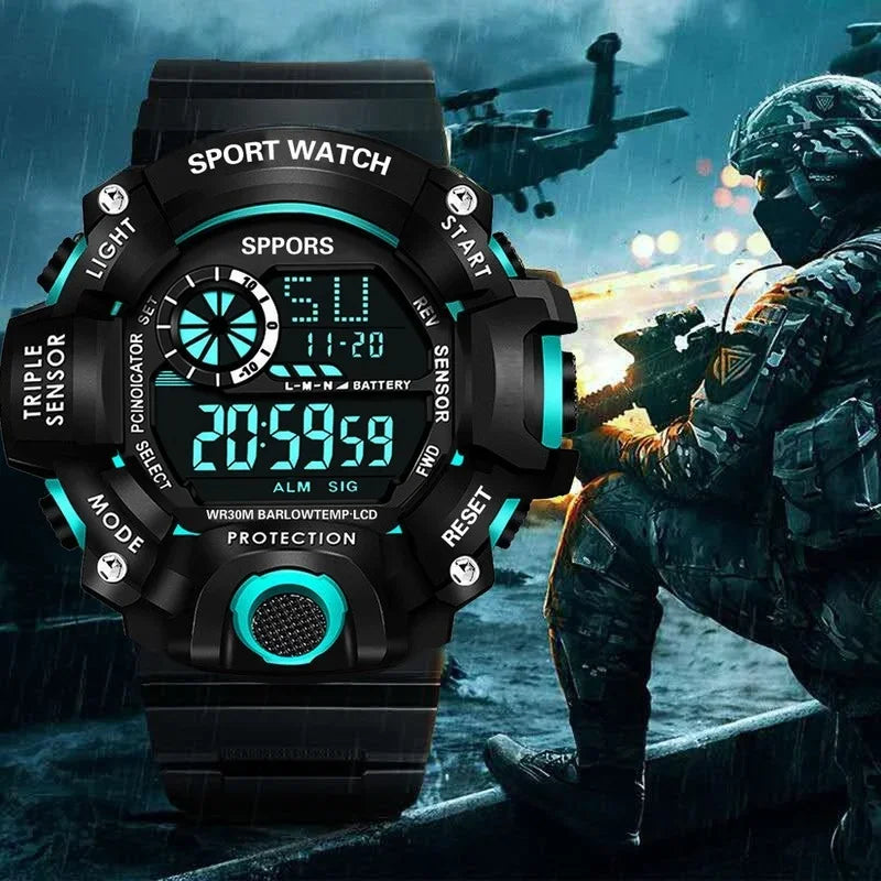 Anti-fall Luminous Alarm Clock Waterproof Electronic Watch Student Sports Digital Wristwatches High-end Jewelry Gift Wholesale