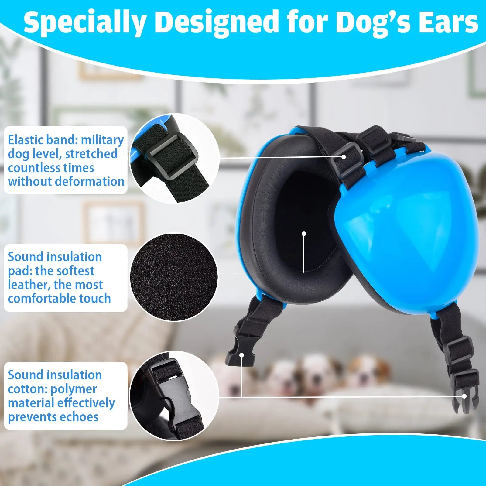 Dog Ear Muffs for Noise Protection Noise Cancelling Headphones for Dogs  25dB NRR Dog Earmuffs Ear Plugs for Hearing Protection