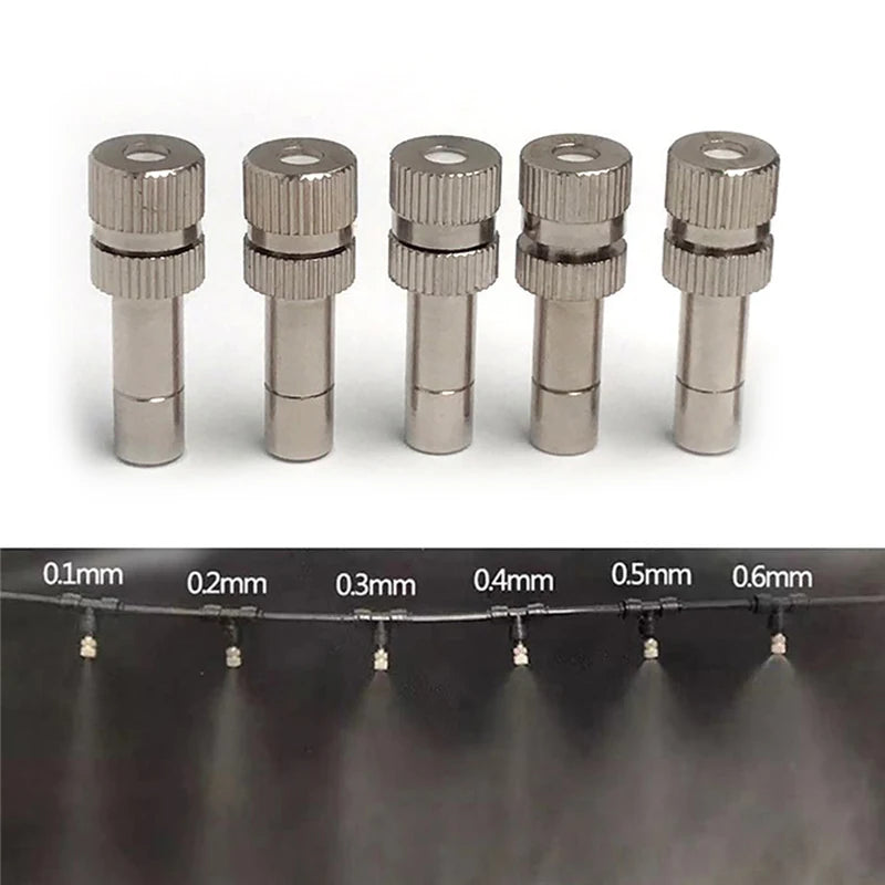 5pcs High Quality Atomizing Misting Nozzle Garden Water Irrigation Sprinkler Quick Pushing Nozzles For Misting Cooling System