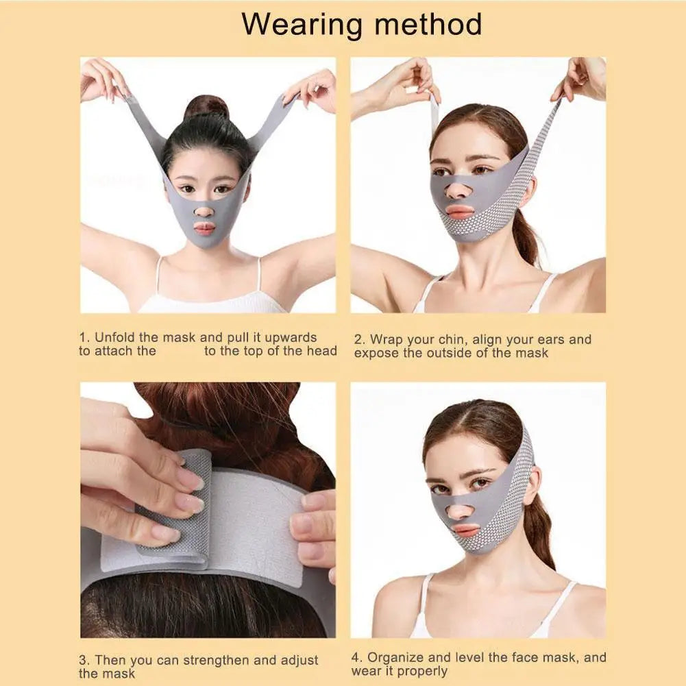 Reusable Face Slimming Bandage V Line Face Shaper Women Chin Cheek Lift Up Belt Facial Massage Strap Face Skin Care Beauty Tools