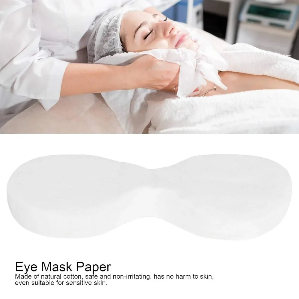 200Pcs Eye Mask Paper Disposable Cotton Ultra-thin Eye Mask Paper DIY Beauty Salon Eye Mask Sheet Eye Masks Toner Lotion Paper