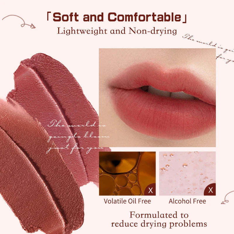 Cosmetics Flower Knows Strawberry Rococo Series Cloud Lip Cream Lipsticks Beauty Glazed Mirror Lip Gloss Delicate Lip Stick 3.5g