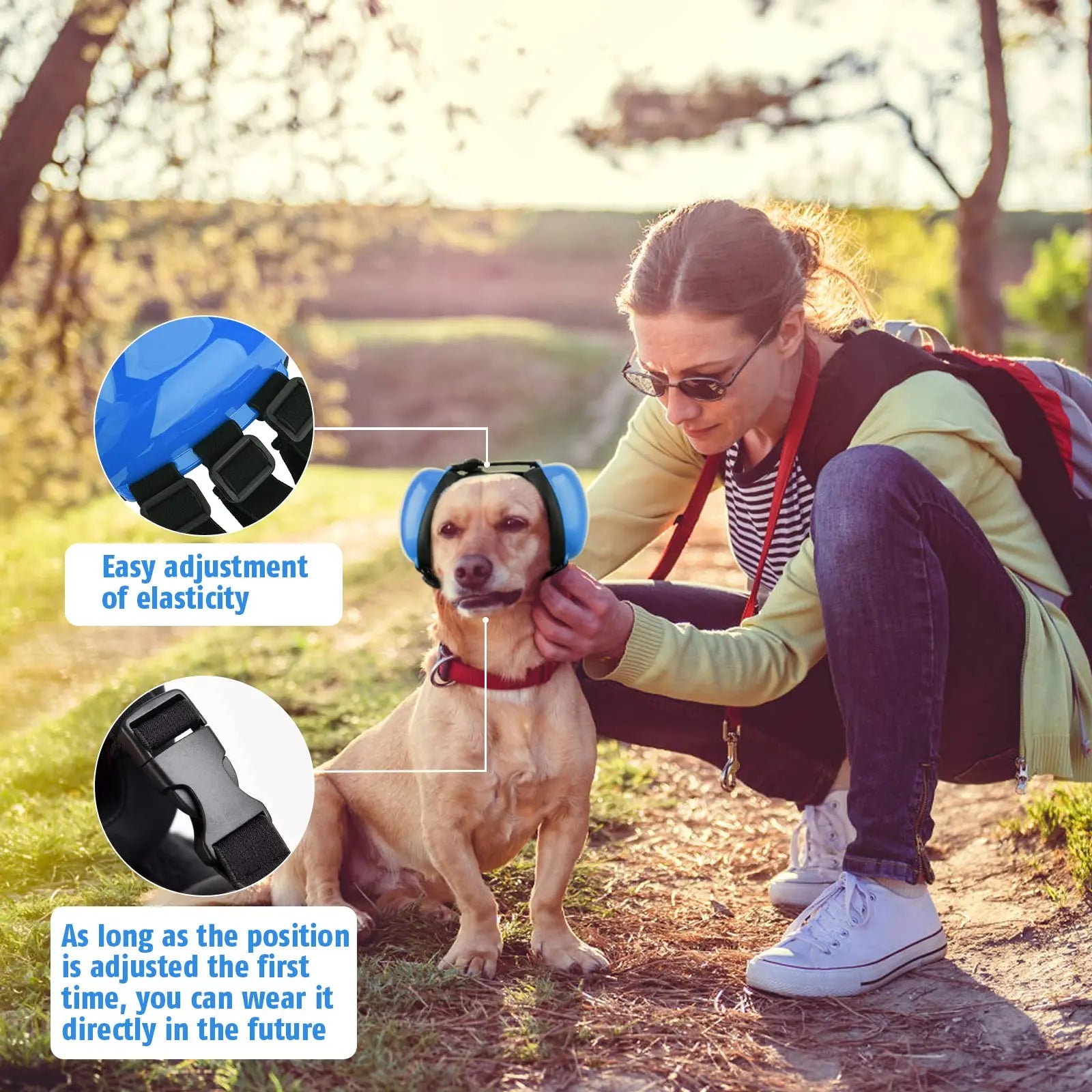 Dog Ear Muffs for Noise Protection Noise Cancelling Headphones for Dogs  25dB NRR Dog Earmuffs Ear Plugs for Hearing Protection