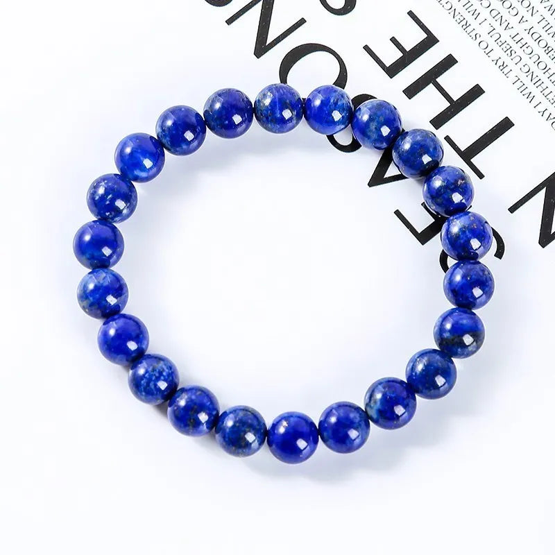 JD Natural Stone Lapis Lazuli Beads Bracelets Women Men Original Energy Meditation Healing Blue Stone Yoga Wristband Jewelry