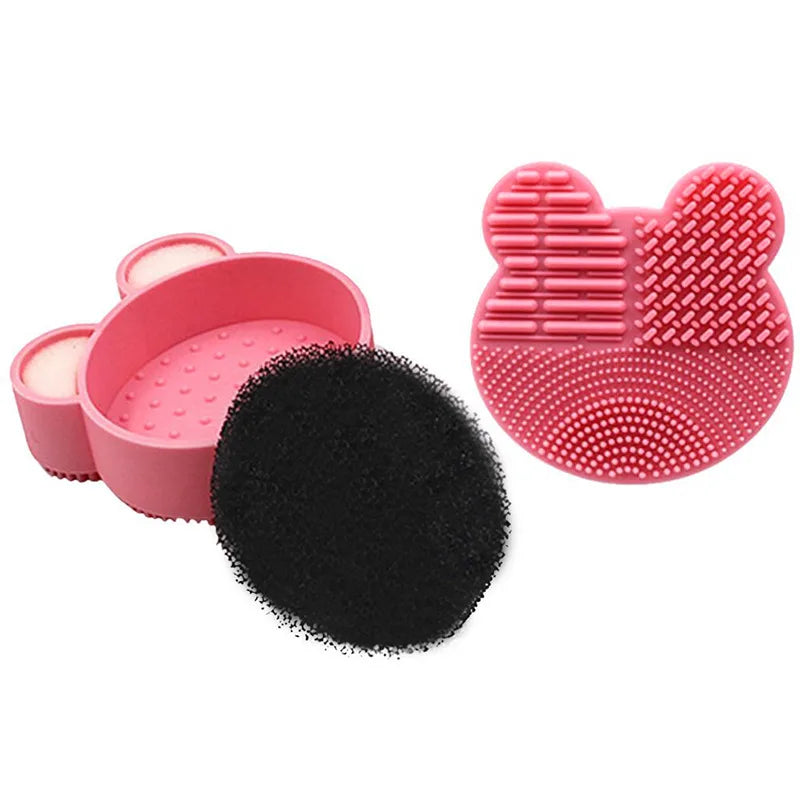 Seashell Makeup Brushes Cleaner Pad Washing Brush Box Cleaning Mat Cosmetic Brushes Cleaner Universal Scrubber Pads Beauty Tools