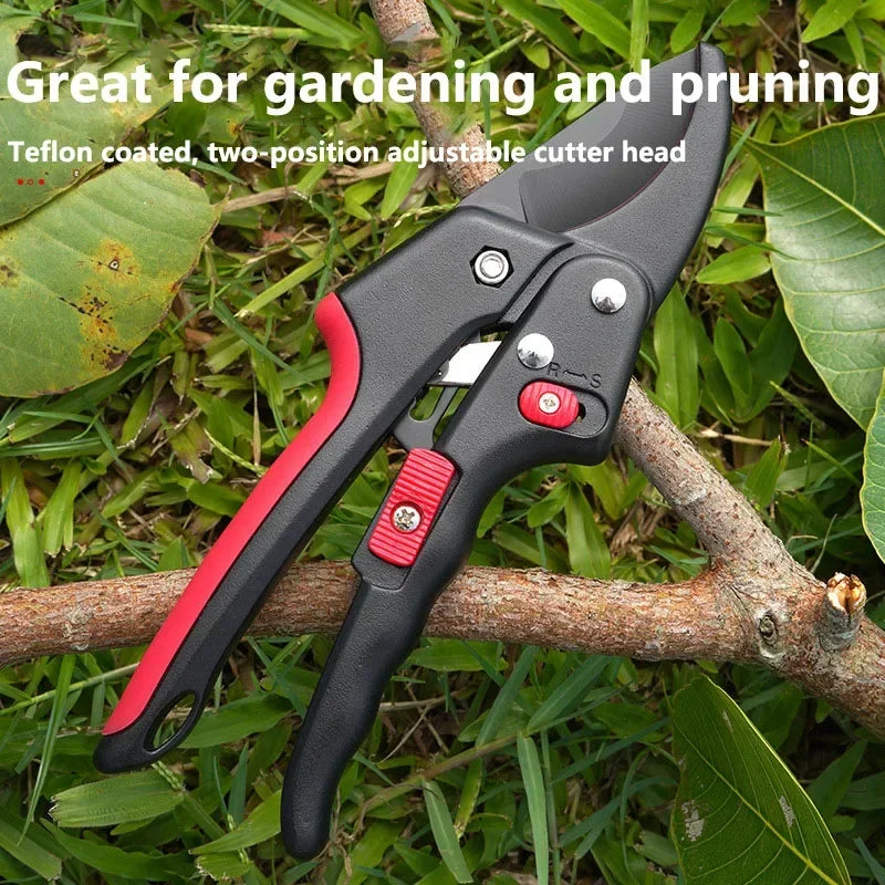 Gardening Plant Scissor Branch Pruner Trimmer Tools Ratchet Skip Garden Pruning Shear Steel Scissors bonsai tools farm tool