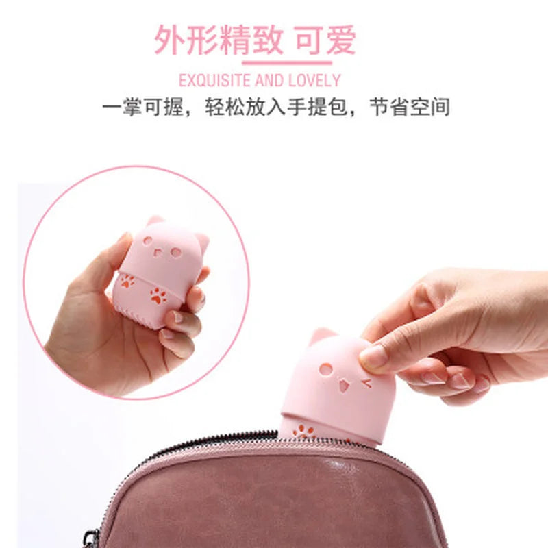 1PC Beauty Powder Puff Blender Holder Sponge Makeup Egg Drying Case Portable Soft Silicone Cosmetic Blender Sponge Box Holder