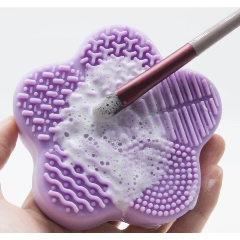 Seashell Makeup Brushes Cleaner Pad Washing Brush Box Cleaning Mat Cosmetic Brushes Cleaner Universal Scrubber Pads Beauty Tools