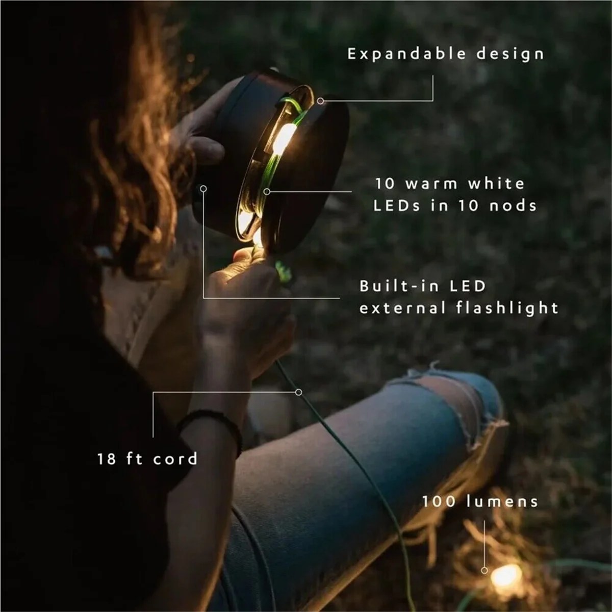 Outdoor Camping Light Solar String Lights LED Camping Lamp Phone Charger Outdoor Gadgets Camping Equipment