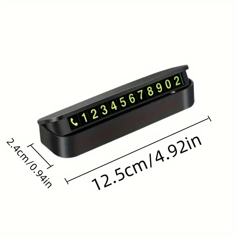 Temporary Car Parking Phone Holder Number Card Night Glowing Sign To Stop Car Accessory Must Haves Parking Gadgets Stop Car