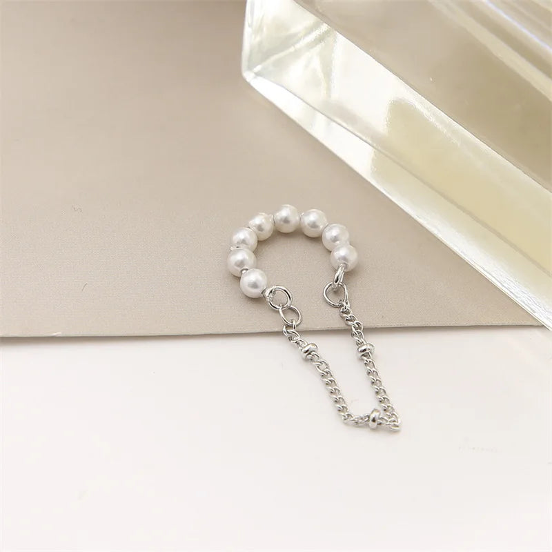 1PC Trendy Imitation Pearl Silver Color Ear Cuff Non-Piercing Fake Cartilage Clip Earrings For Women Men Girl Friend Jewelry