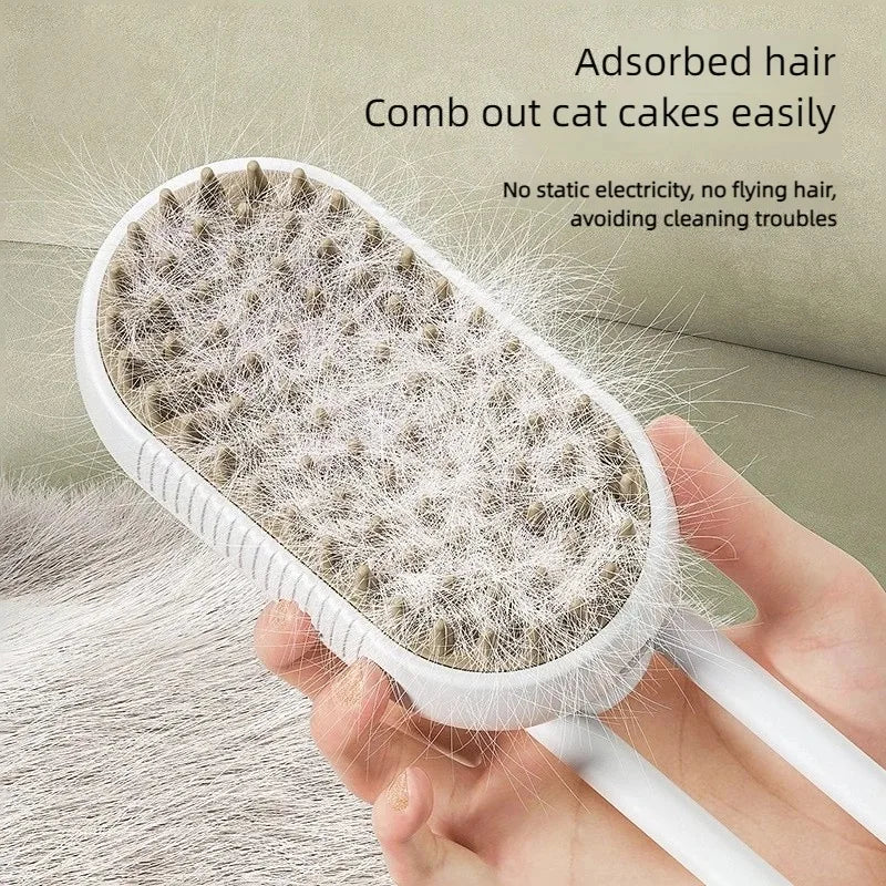 Cat Steam Brush Steamy Dog Brush 3 in 1 Spray Cat Hair Brushes for Massage SPA USB Pet Grooming Comb Dog Hair Removal Combs