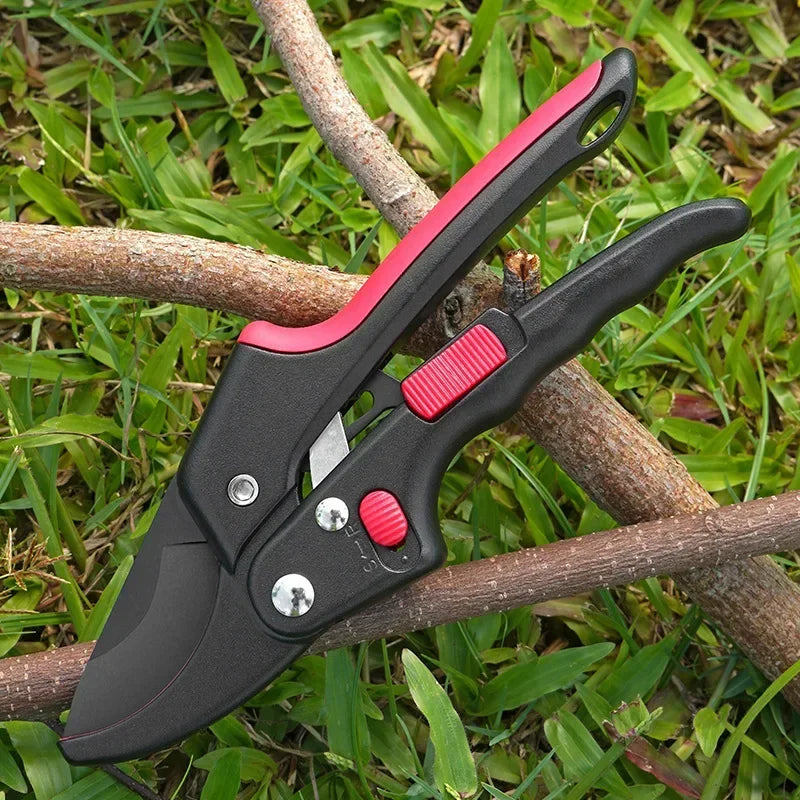 Gardening Plant Scissor Branch Pruner Trimmer Tools Ratchet Skip Garden Pruning Shear Steel Scissors bonsai tools farm tool