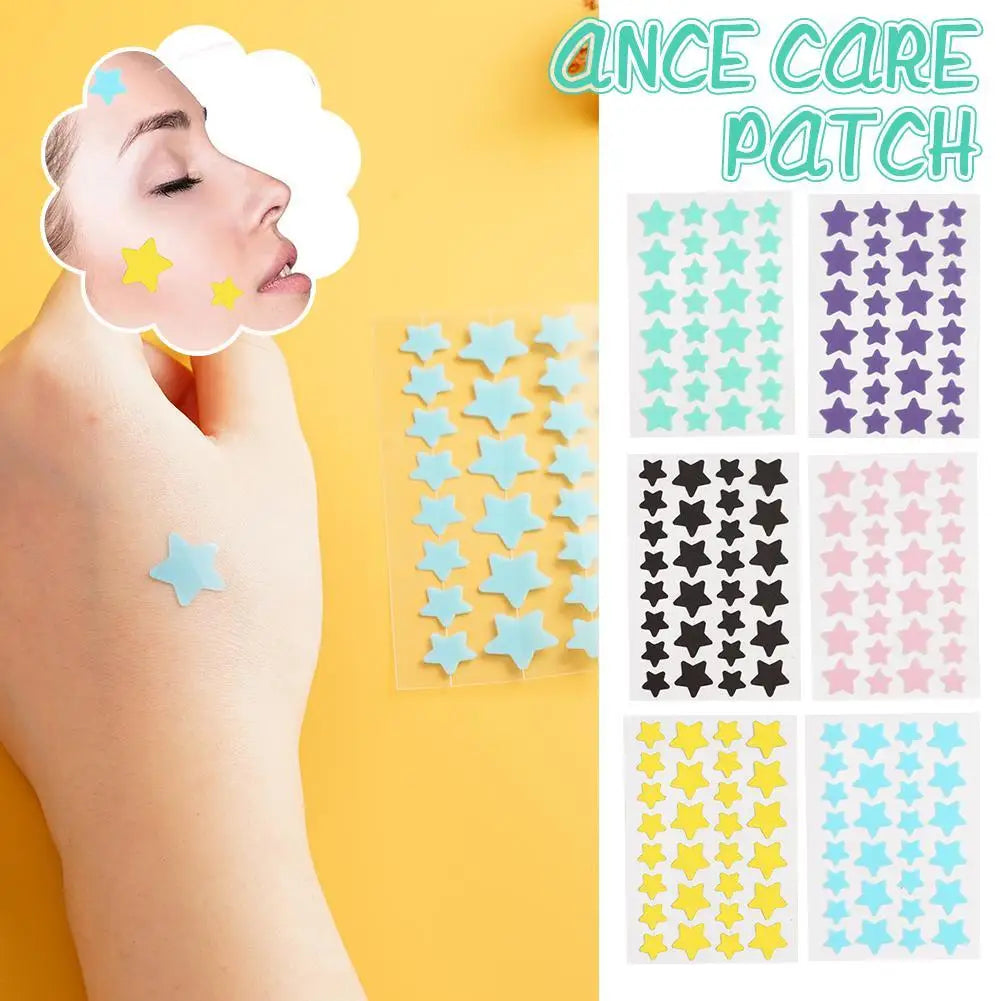 28pcsStar Pimple Patch Acne Colorful Invisible Acne Removal Skin Care Stickers Y2K Originality Concealer Face Spot Beauty Makeup