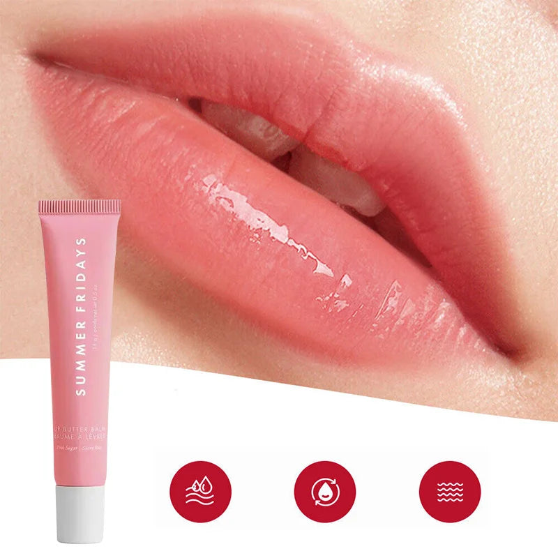 Summer Crystal Lip Butter Balm Moisturizing Liquid Lipstick Transparent Mineral Lip Oil Cosmetic Beauty Makeup