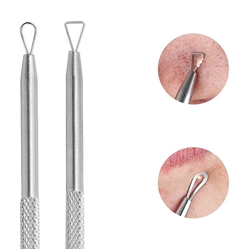 Dual Heads Acne Needle Beauty Skin Care Tool Blackhead Blemish Squeeze Pimple Extractor Remover Spot Cleaner