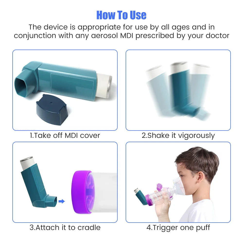 Portable Inhaler Cup Universal Nebulizer Spacer Mist Storage Tank Atomizer Asthma Spacer Chamber Children Adult Medical Device