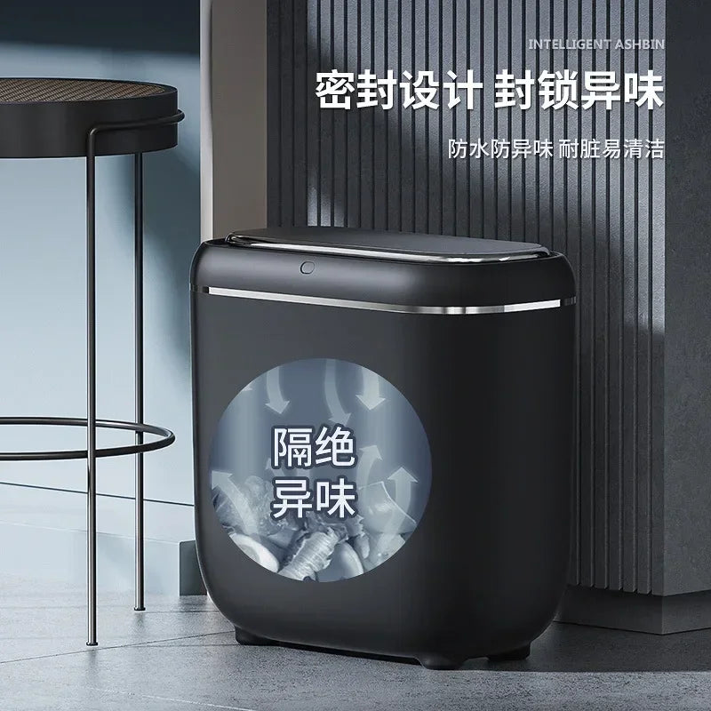 14L Smart Trash Can Automatic Sensor Garbage Can For Bathroom Kitchen Garbage Cube Living Room Recycle Bins Home Accessories