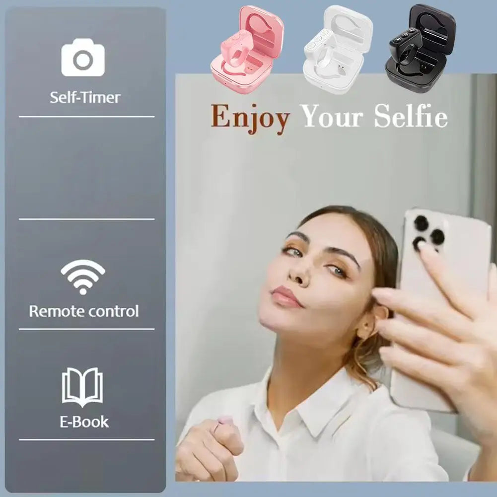 Wireless Bluetooth Remote Control For TikTok Flipping Selfie Video Gadget Page Turner Browsing Audio Video Controller For Phone