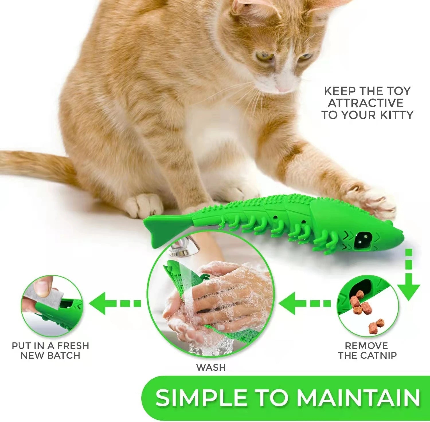 New Catnip Toys for Cats 360 Degree Teeth Cleaning Accessories Pet Toy Interactive Games Rubber Toothbursh Chew Pet Cat Supplies