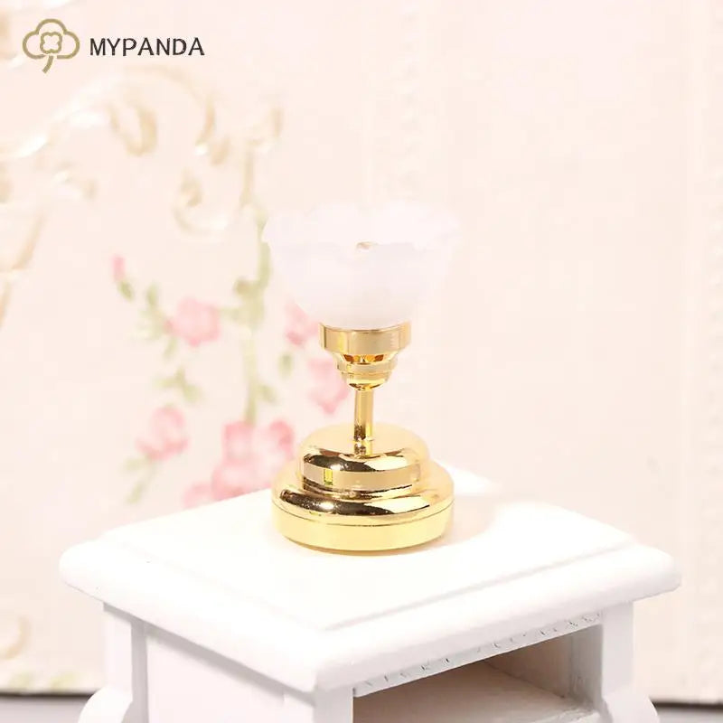 1:12 Dollhouse Miniature LED Light Ceiling Lamp Chandelier Furniture Lighting Home Model Decor Toy Doll House Accessories