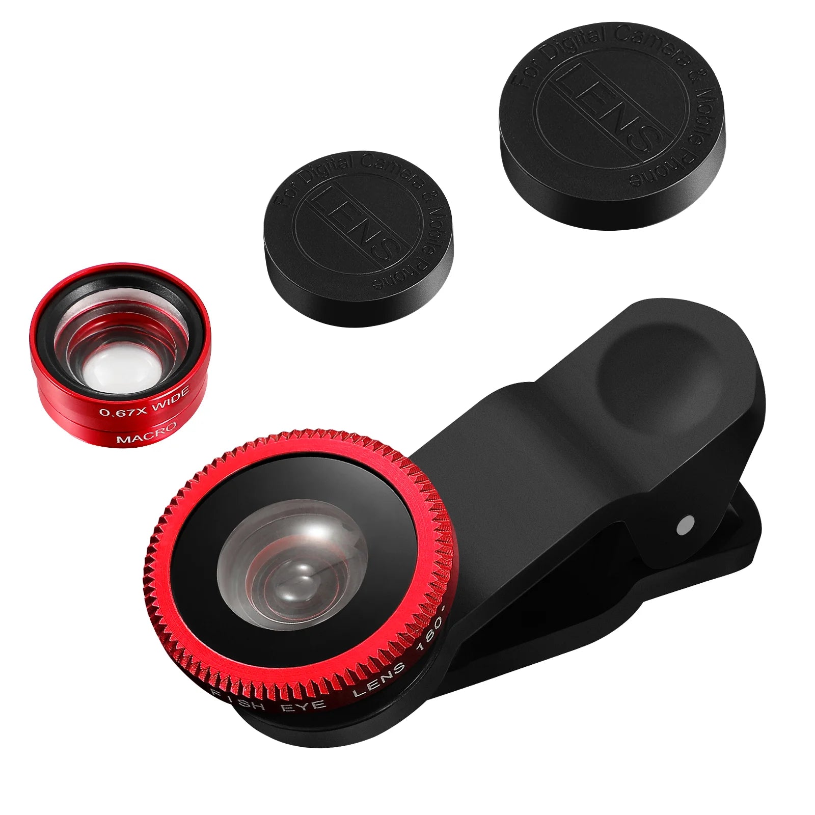 Gadgets For Mobile Phone 3 in 1 Fish Camera Lens Wide Angle for Smartphone Macro Phones Smartphones