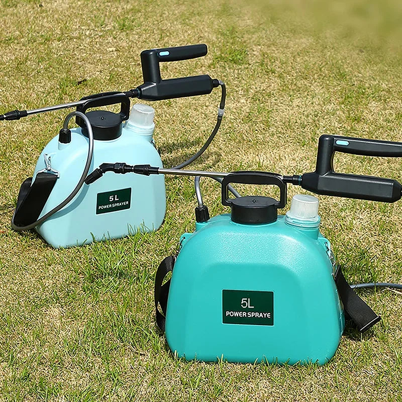 5L,8L Gardens Electric Sprayer 7.4V 2000mAh Battery Sprayer & 3Pcs Nozzles Shoulder Automatic Atomization Watering Flowers Tools